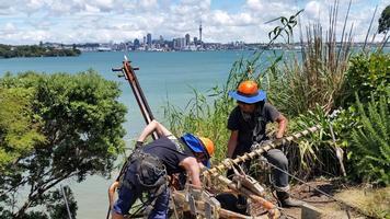 Drilling Of Soilnails Via Rope Access